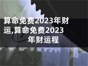 算命免费2023年财运,算命免费2023年财运程