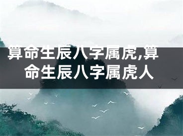 算命生辰八字属虎,算命生辰八字属虎人