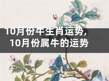 10月份牛生肖运势,10月份属牛的运势