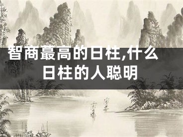 智商蕞高的日柱,什么日柱的人聪明