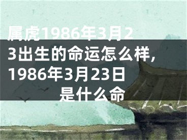 属虎1986年3月23出生的命运怎么样,1986年3月23日是什么命