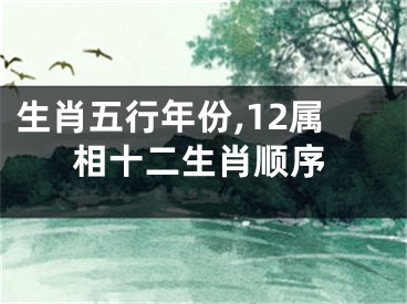 生肖五行年份,12属相十二生肖顺序