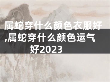 属蛇穿什么颜色衣服好,属蛇穿什么颜色运气好2023