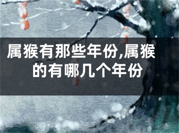 属猴有那些年份,属猴的有哪几个年份