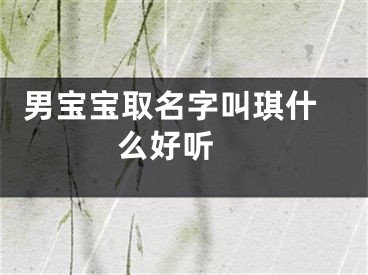  男宝宝取名字叫琪什么好听 