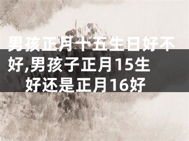 男孩正月十五生日好不好,男孩子正月15生好还是正月16好