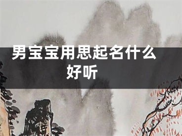  男宝宝用思起名什么好听 