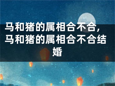 马和猪的属相合不合,马和猪的属相合不合结婚