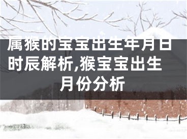 属猴的宝宝出生年月日时辰解析,猴宝宝出生月份分析