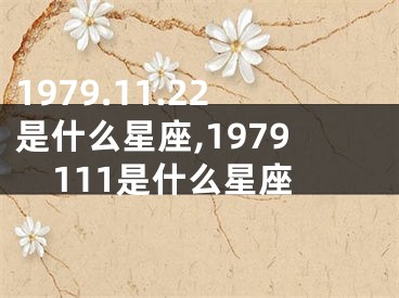 1979.11.22是什么星座,1979111是什么星座