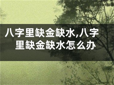 八字里缺金缺水,八字里缺金缺水怎么办