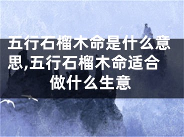 五行石榴木命是什么意思,五行石榴木命适合做什么生意