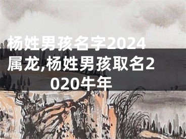 杨姓男孩名字2024属龙,杨姓男孩取名2020牛年