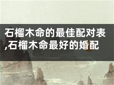 石榴木命的最佳配对表,石榴木命最好的婚配