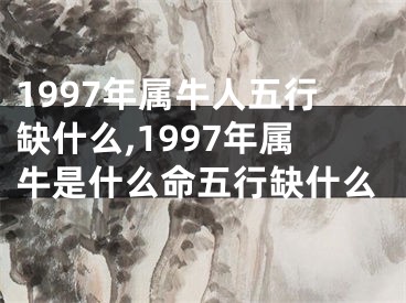 1997年属牛人五行缺什么,1997年属牛是什么命五行缺什么