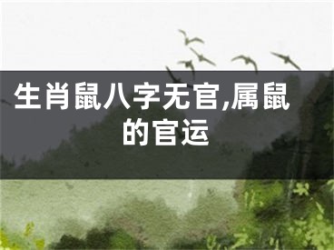 生肖鼠八字无官,属鼠的官运