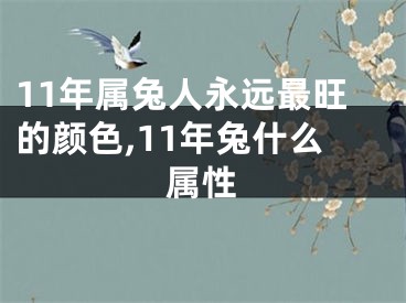 11年属兔人永远最旺的颜色,11年兔什么属性