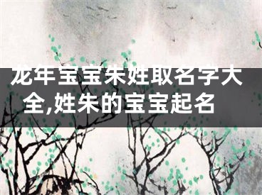 龙年宝宝朱姓取名字大全,姓朱的宝宝起名