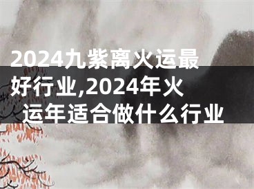 2024九紫离火运最好行业,2024年火运年适合做什么行业