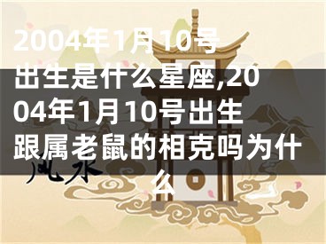 2004年1月10号出生是什么星座,2004年1月10号出生跟属老鼠的相克吗为什么