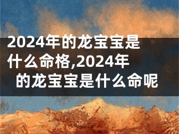 2024年的龙宝宝是什么命格,2024年的龙宝宝是什么命呢