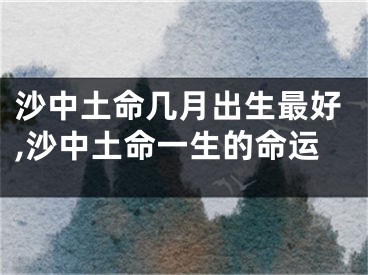 沙中土命几月出生最好,沙中土命一生的命运