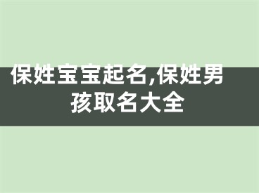 保姓宝宝起名,保姓男孩取名大全