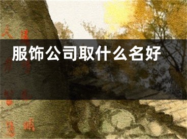  服饰公司取什么名好 