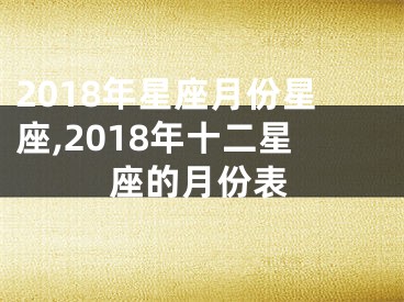 2018年星座月份星座,2018年十二星座的月份表