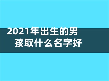  2021年出生的男孩取什么名字好 