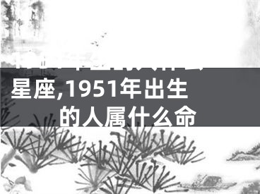 1951年生的人什么星座,1951年出生的人属什么命