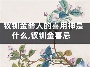 钗钏金命人的喜用神是什么,钗钏金喜忌