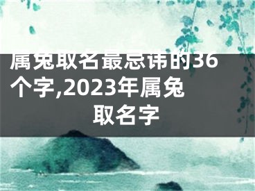 属兔取名最忌讳的36个字,2023年属兔取名字