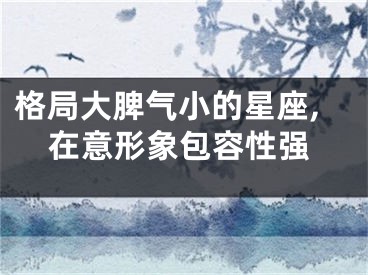 格局大脾气小的星座,在意形象包容性强