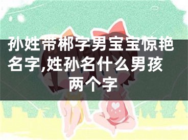 孙姓带郴字男宝宝惊艳名字,姓孙名什么男孩两个字