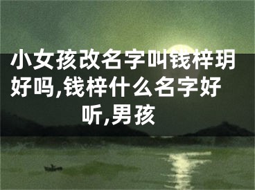 小女孩改名字叫钱梓玥好吗,钱梓什么名字好听,男孩