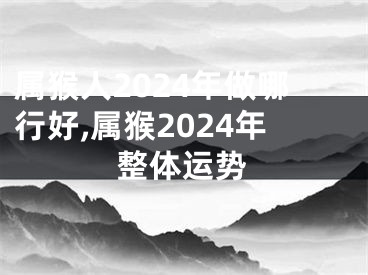 属猴人2024年做哪行好,属猴2024年整体运势