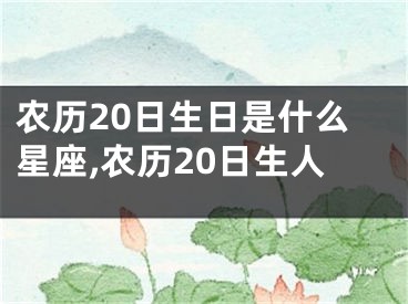 农历20日生日是什么星座,农历20日生人