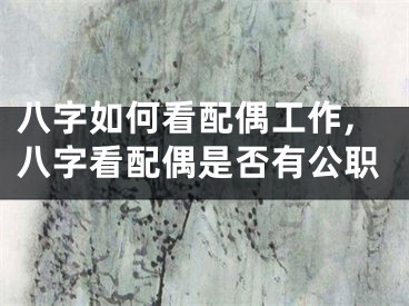 八字如何看配偶工作,八字看配偶是否有公职