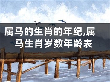 属马的生肖的年纪,属马生肖岁数年龄表