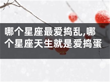 哪个星座最爱捣乱,哪个星座天生就是爱捣蛋