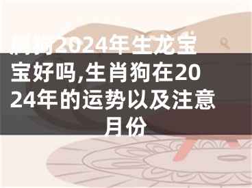 属狗2024年生龙宝宝好吗,生肖狗在2024年的运势以及注意月份