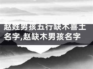 赵姓男孩五行缺木喜土名字,赵缺木男孩名字