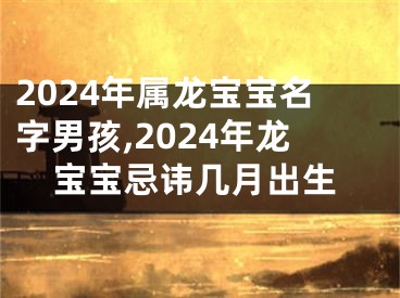 2024年属龙宝宝名字男孩,2024年龙宝宝忌讳几月出生