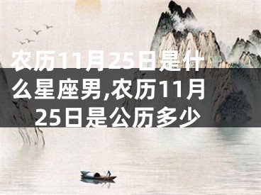 农历11月25日是什么星座男,农历11月25日是公历多少