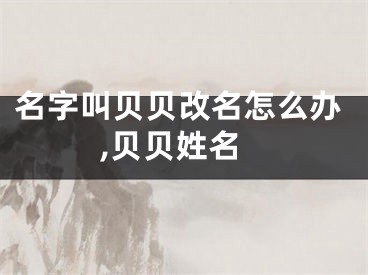 名字叫贝贝改名怎么办,贝贝姓名