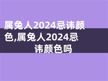 属兔人2024忌讳颜色,属兔人2024忌讳颜色吗