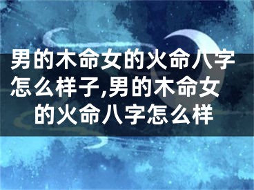 男的木命女的火命八字怎么样子,男的木命女的火命八字怎么样