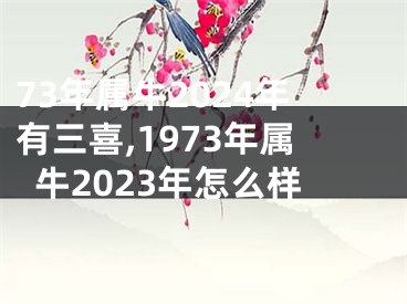 73年属牛2024年有三喜,1973年属牛2023年怎么样