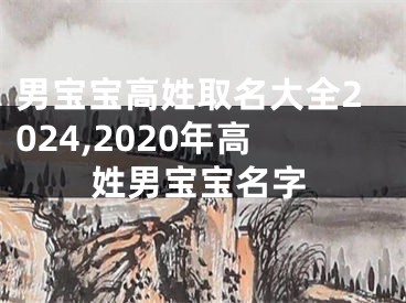 男宝宝高姓取名大全2024,2020年高姓男宝宝名字